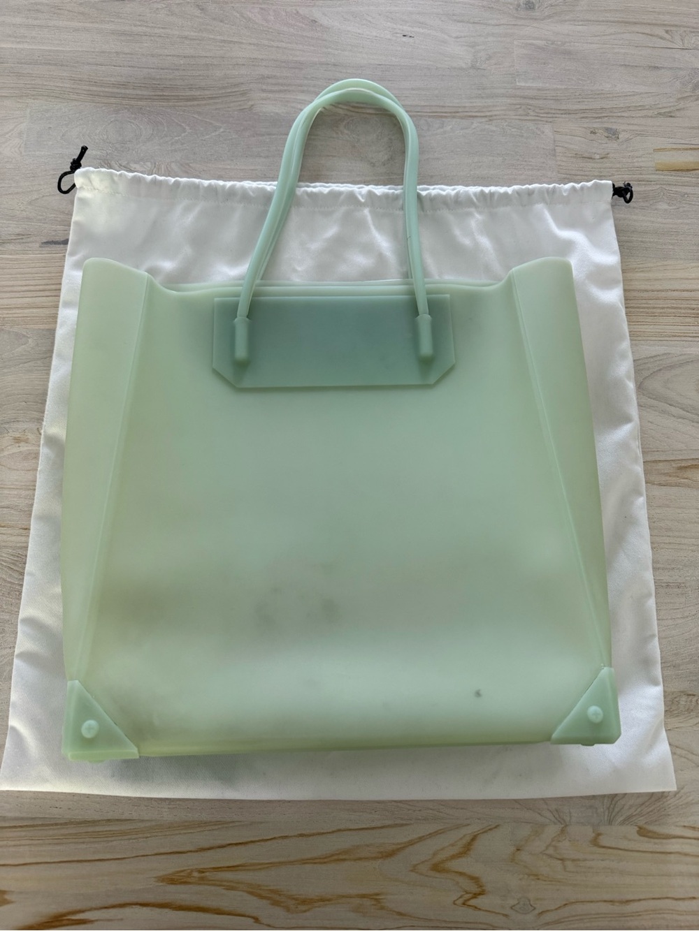 Alexander WangMint Green Silicone Tote Bag - Unbranded